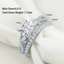 Princess Pear Moissanite Ring in Sterling Silver