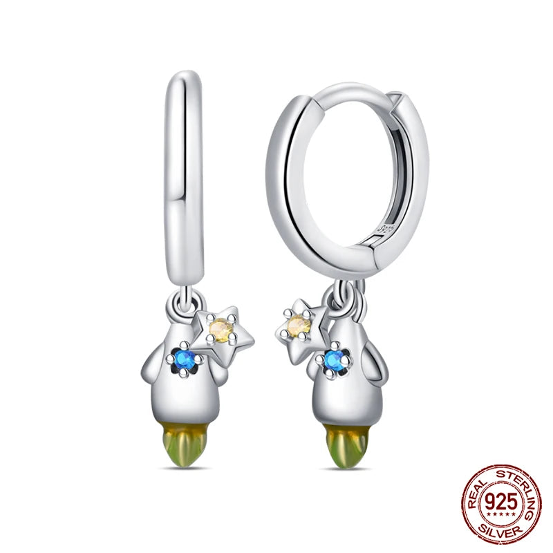 Luminous Firefly Earrings Sterling Silver