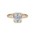 Sterling Silver Silver Square Moissanite Ring