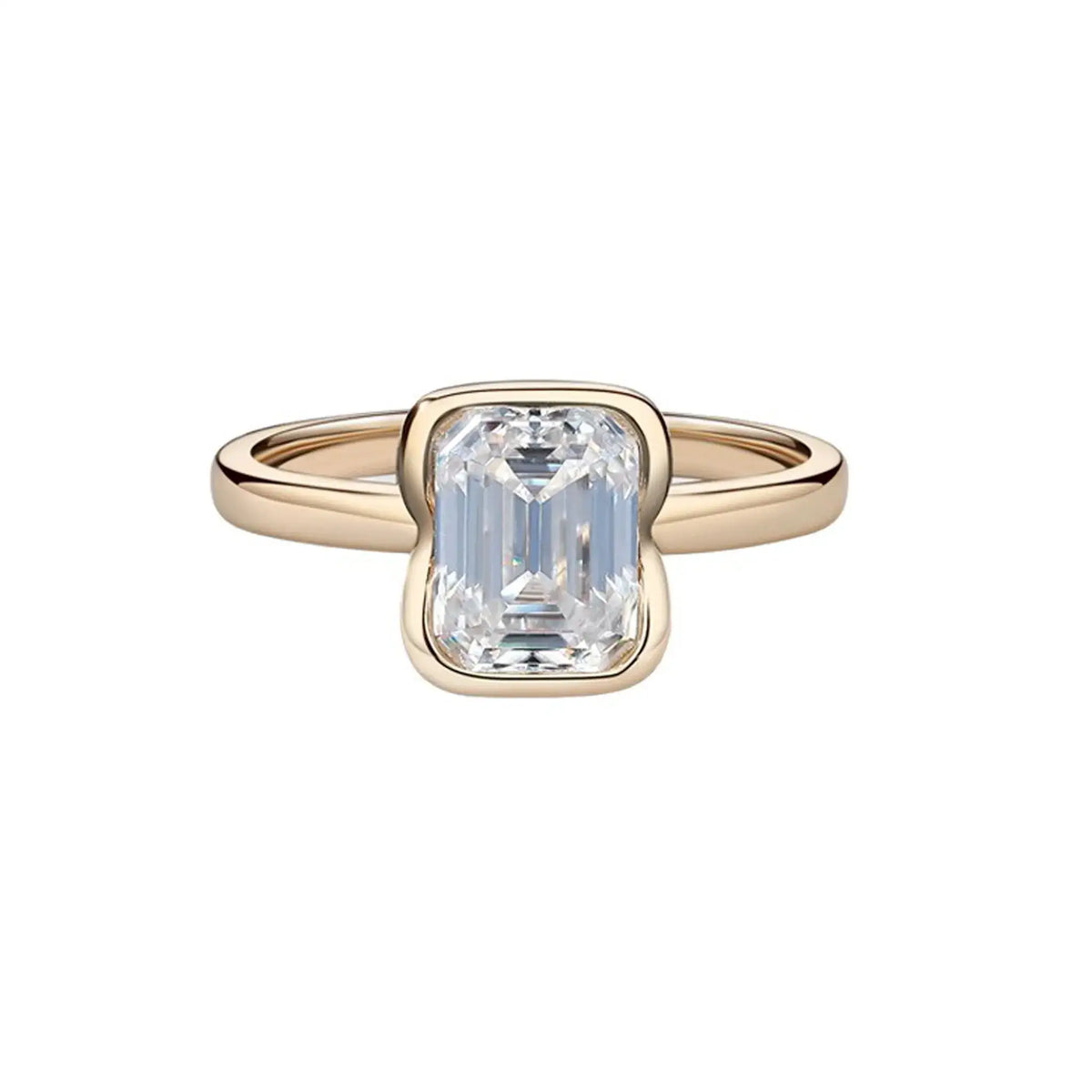 Sterling Silver Silver Square Moissanite Ring — product image 5