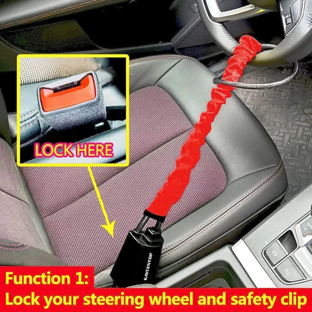 Car Steering Wheel Lock Anti Theft Device Easy Installation - OurLum.com