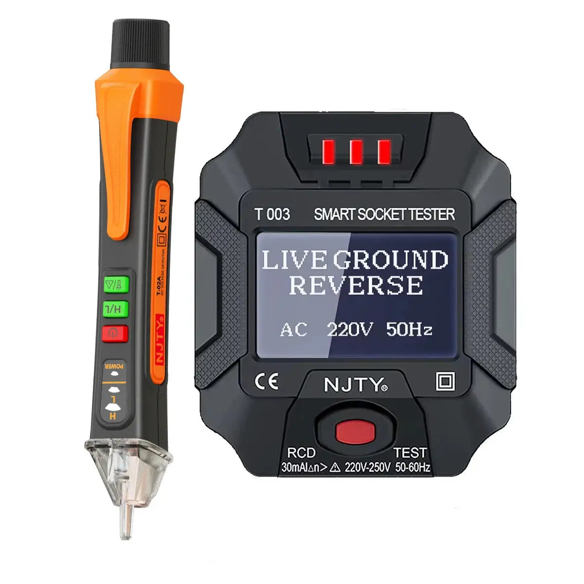 Electrical Test Kit Smart Digital Outlet Tester EU UK Plug Circuit Analyzer Voltage Tester Display Wiring Fault Detector DIYTool