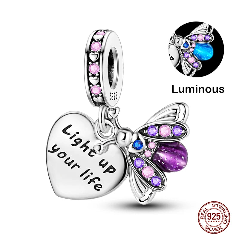 Sterling Silver Chameleon Luminous Firefly