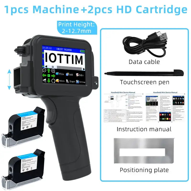 2026 New Mini Handheld Inkjet Printer Portable Date Coder Barcode QR Logo Printer for Wood Plastic Metal Glass Portable Printer