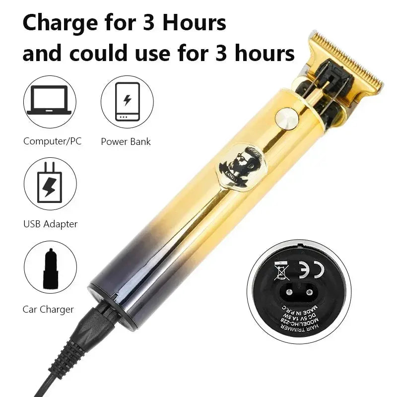 LCD Hair Clippers T9 Deluxe Hair Cutting Machine Pro