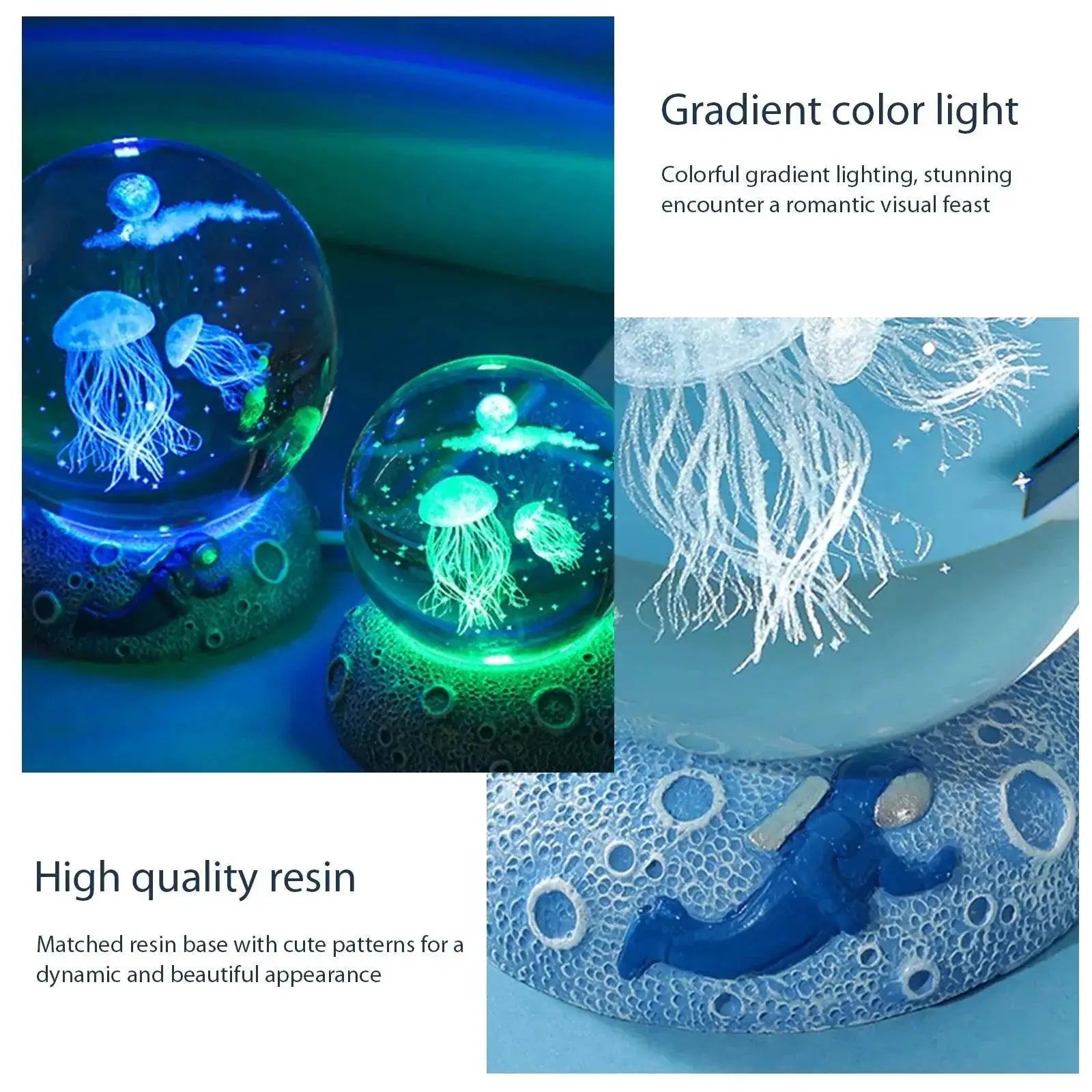 3D Galaxy Moon Lamp USB LED Night Light For Home Decor