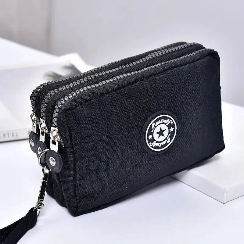 Chic Three Layer Zipper Handbag For Organizing Essentials