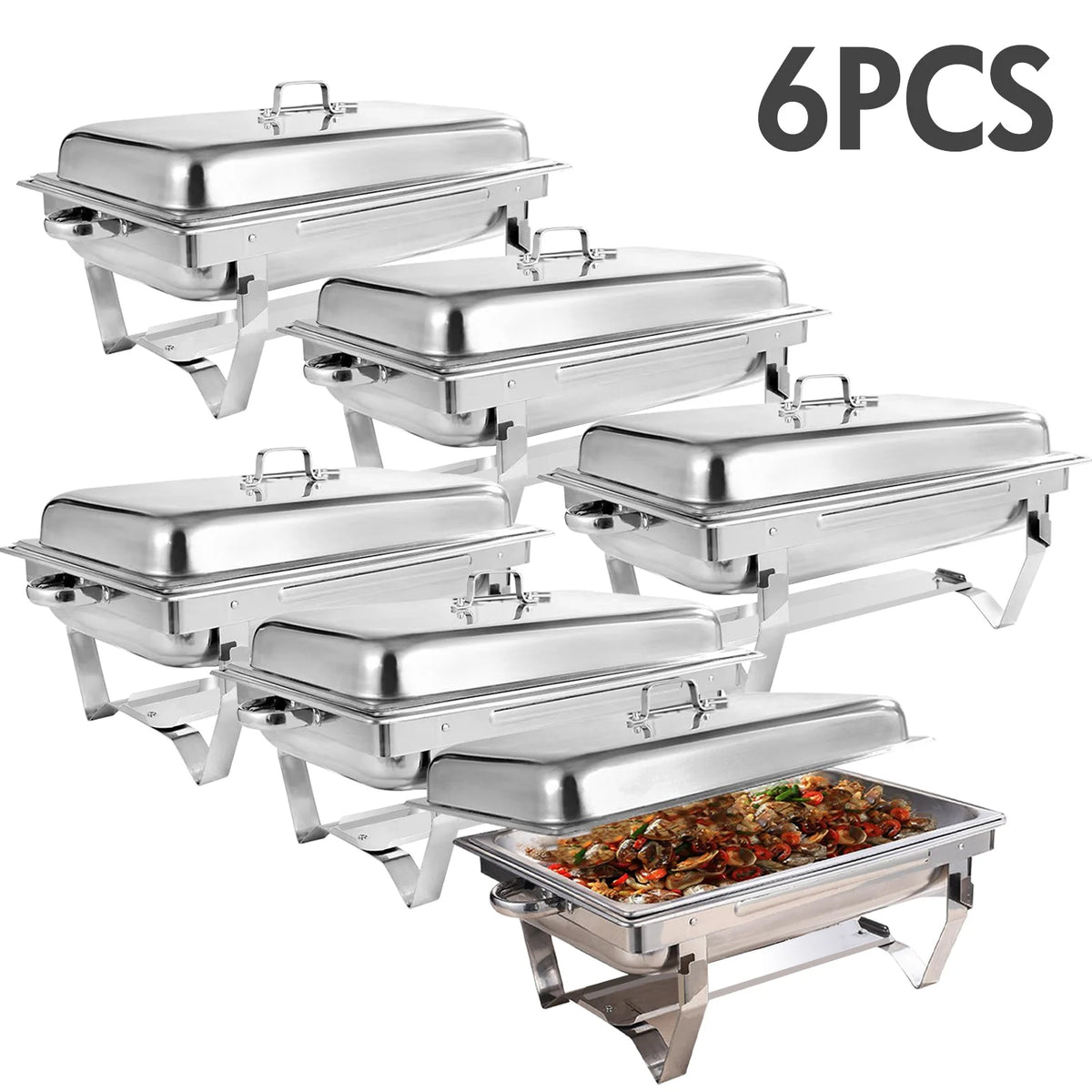 Chafing Dish Buffet Set Stainless Steel Restaurant Catering with — product view 7