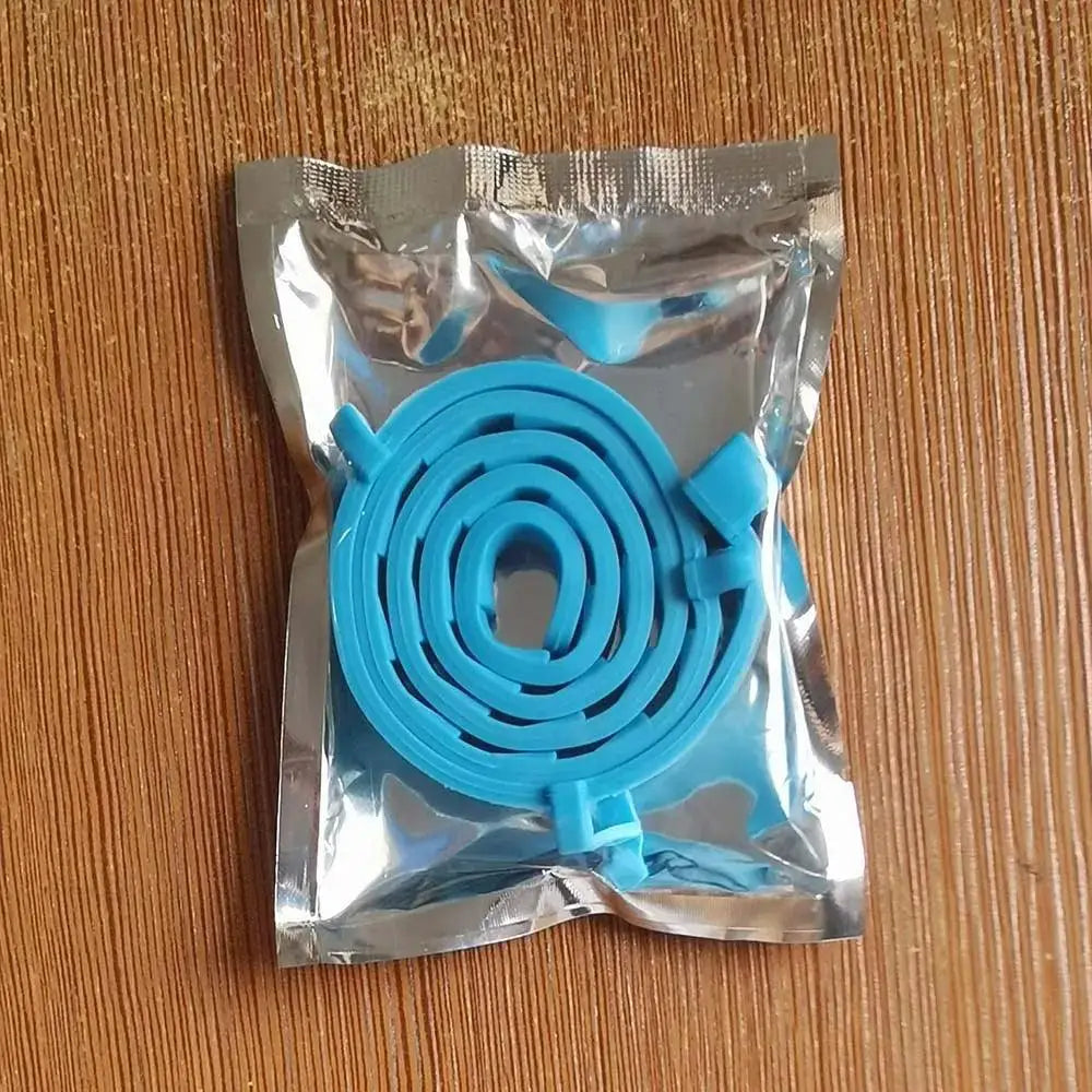 Pet Insect-Repellent Collar for Outdoors — blue opp bag