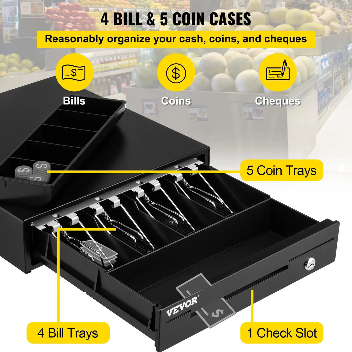 Small Office Cash Register Drawer — product view 4