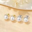 Pearl Stud Earrings Gold Filled