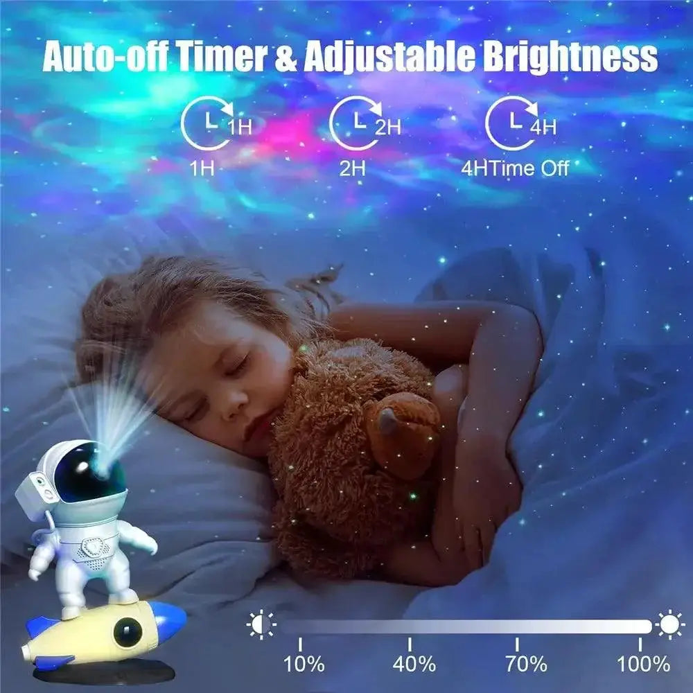 Astronaut Galaxy Projector Night Light With Remote For Kids