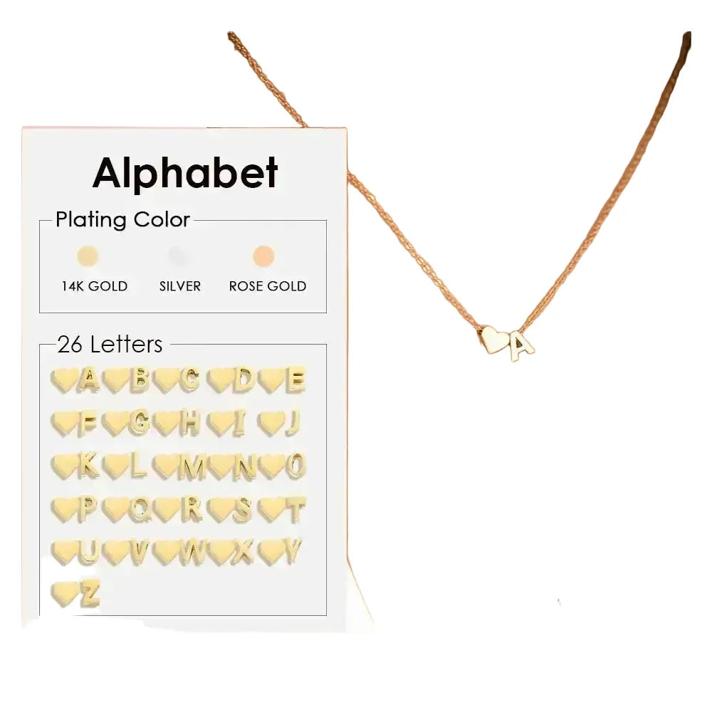 Custom Heart Initial Necklace for You — product view 1