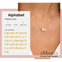 eManco 6MM Heart Dainty Initial DIY Necklace Gold Color