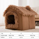 Foldable Winter Warm Cat Bed for Small Medium Pets Cozy Nest