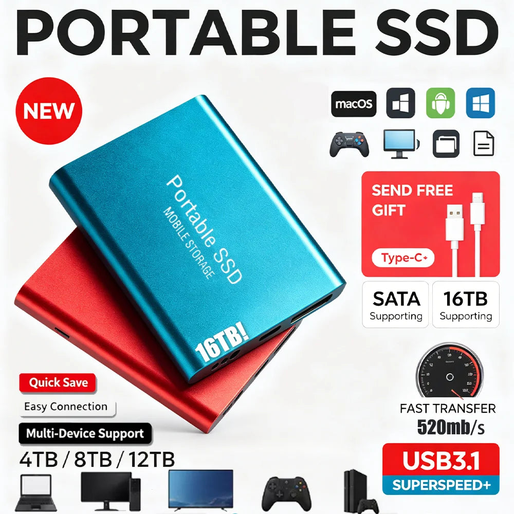 USB Laptop External SSD Drive