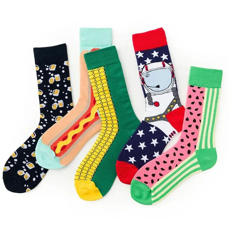Quirky Happy Cotton Unisex Socks EU Sizes 36 To 43