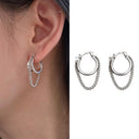 Sterling Silver Earrings Piercing Vintage
