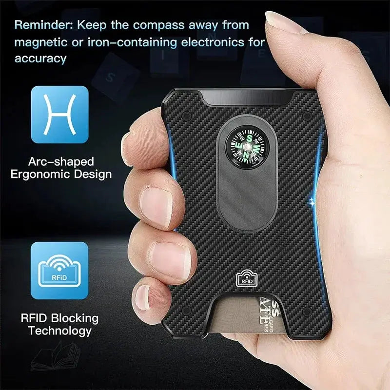 Metal Wallet For Men Ergonomic Money Clip Design Pro
