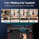 Under Desk Walking Pad 2 In 1 With Vibration Foldable Treadmill