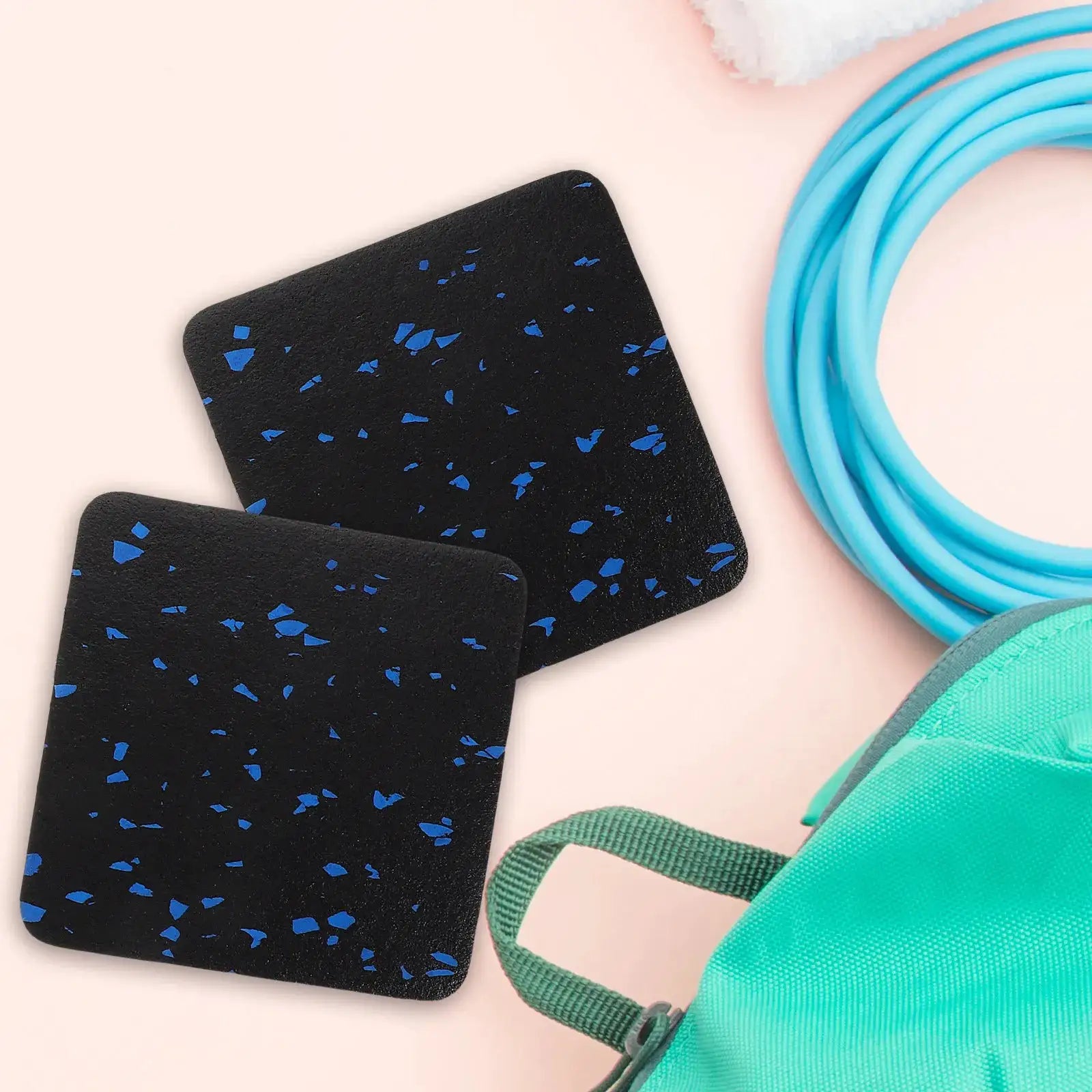 4Pcs Premium Anti Vibration Treadmill Mat Thick Cushioning Noise Cancelling Floor Protection Pad for Fitness Equipment