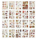 Vintage Floral Sticker Book for DIY Scrapbooking Joy