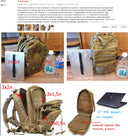 Large Capacity Waterproof Tactical Backpack 50L for Men