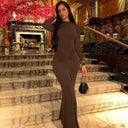 Event-Ready Draped Maxi Dress for Women