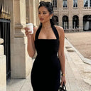 Flattering Halter Maxi Dress for Prom