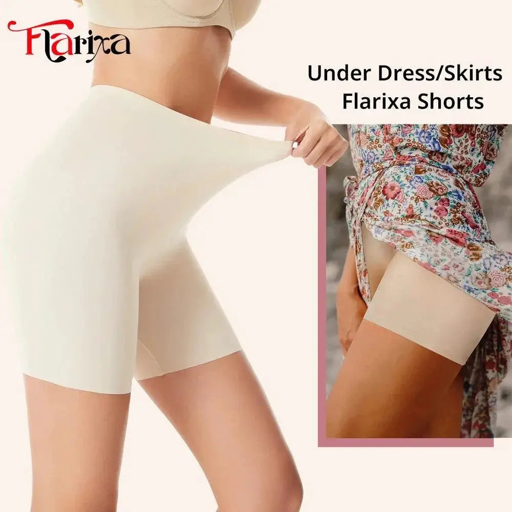 High Waist Seamless Boyshorts Anti Chafing Underwear Women