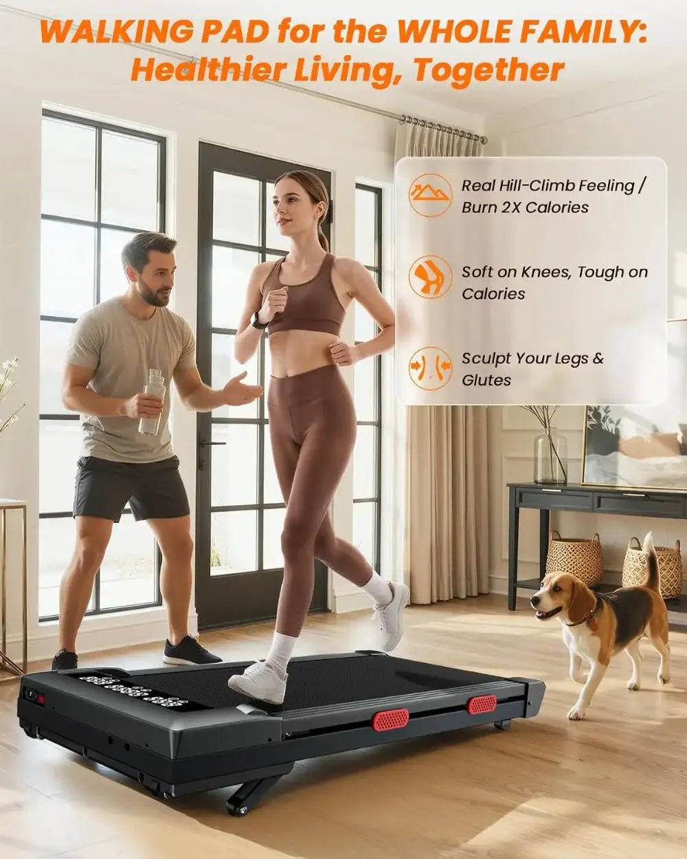 Walking Pad Treadmill with Incline, 3.0HP Motor, Folding Portable, 300LB Capacity, Handle Bar, Remote & LED Display