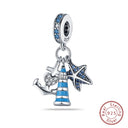 Sterling Silver Blue Ocean Ship