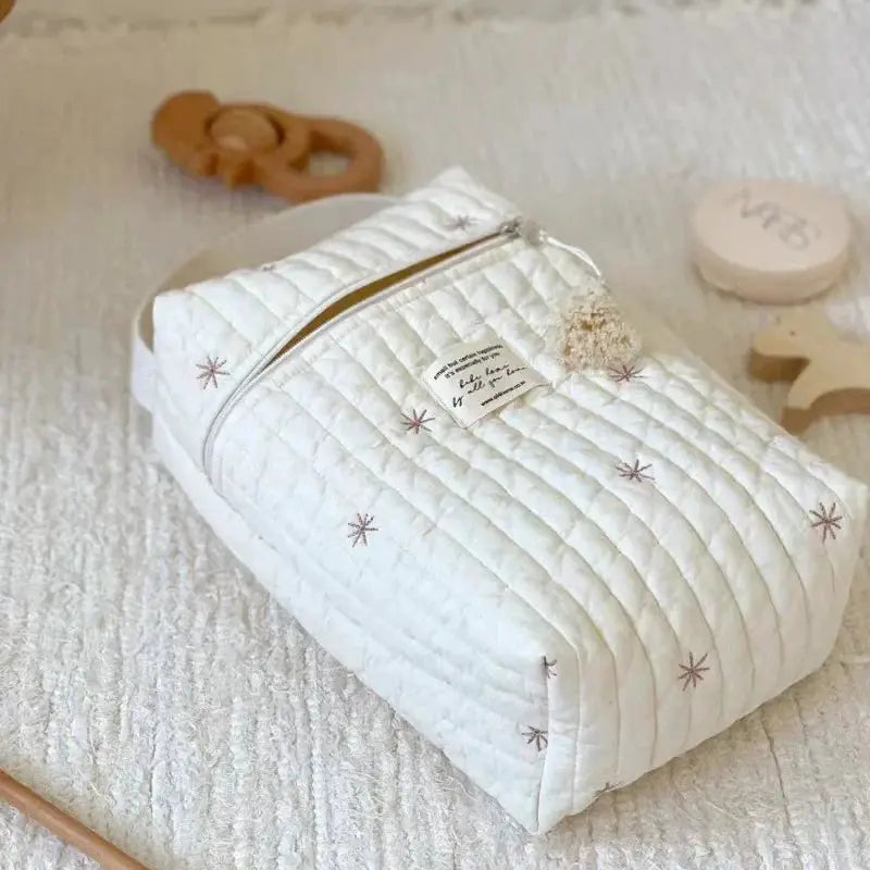 Portable Stroller Nappy Bag Quilted Baby Diaper Organizer