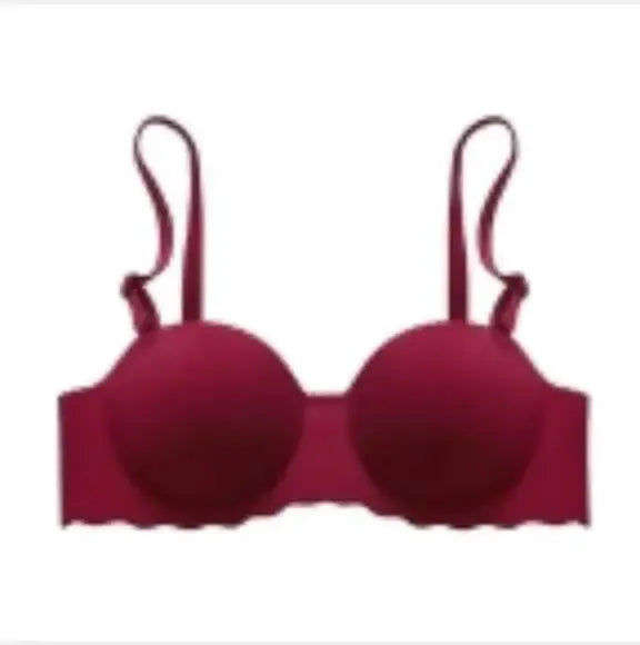 Burgundy seamless bra with adjustable straps, OurLum.com health and beauty product