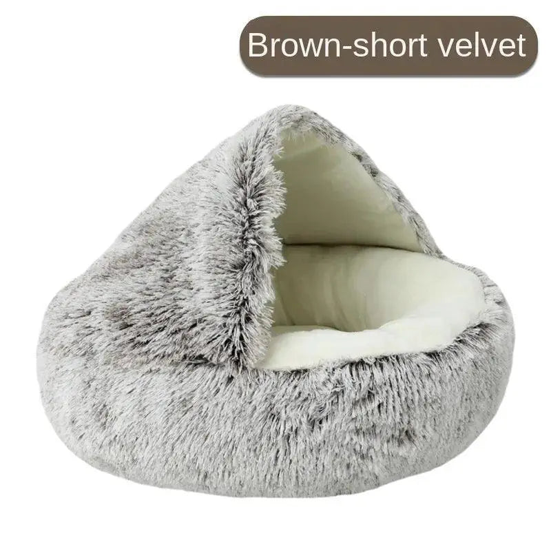 Calming SelfWarming Pet Bed for Cats — Pink-Long velvet