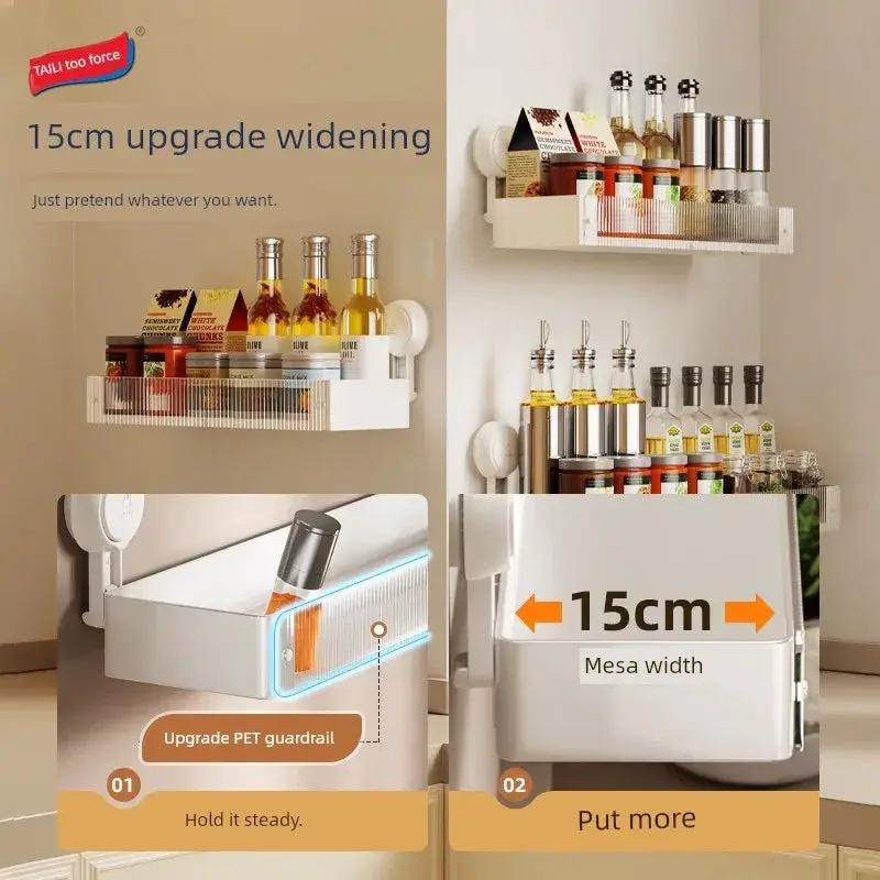 Taili Sucker Wall Hanging Storage Seasoning Organizer