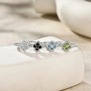 Moissanite Ring in Sterling Silver ATTAGEMS