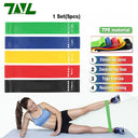 5 Piece Portable Resistance Bands Set For Gym And Yoga