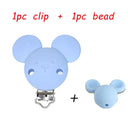 Kovict Silicone Beads Pacifier Clips Cartoon Animals Set