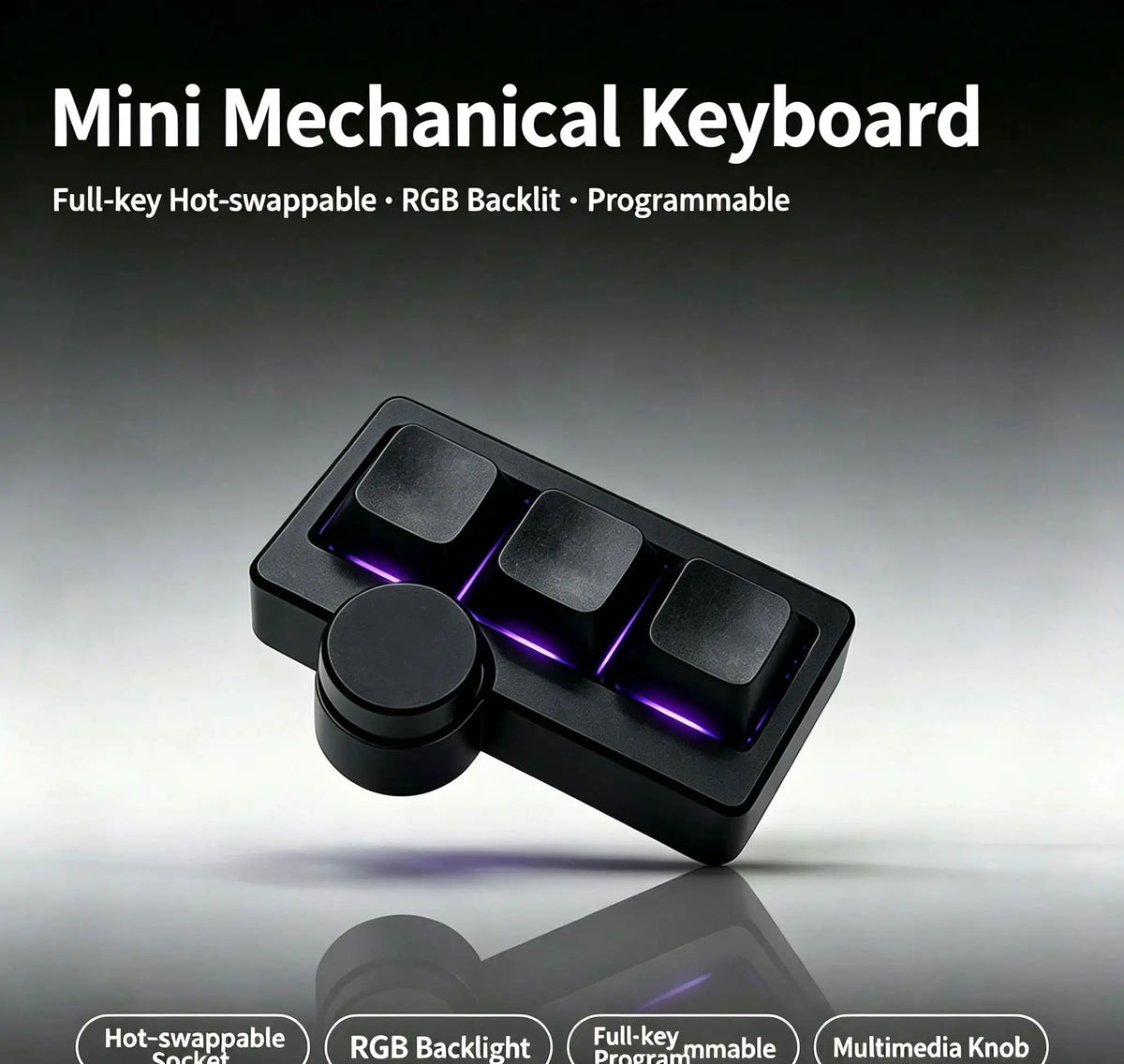 Portable Hot Swappable RGB Mini Keyboard — product view 9