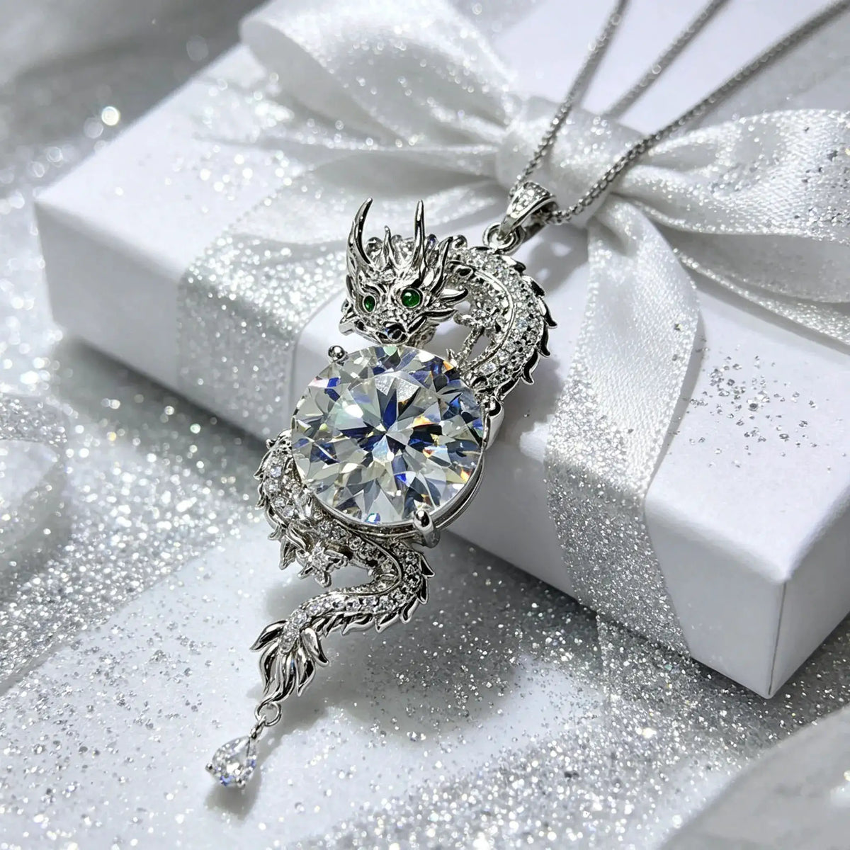 Gold Plated Silver Moissanite Pendant — product image 6
