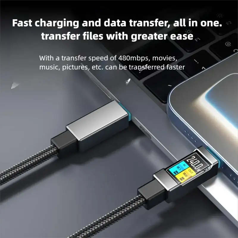 Braided Type C Cable - Fast Charge — product view 3