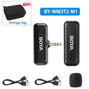 BY WM3T2 Wireless Lavalier Microphone For iPhone Android Live Broadcast For Vlog