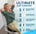 Memory Foam Gel Cool Seat Cushion Tailbone Pain Relief