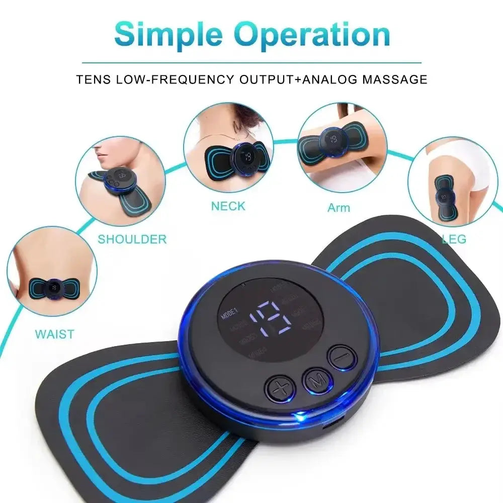 Electric EMS Neck Massager Patch Stimulator Cervical Back