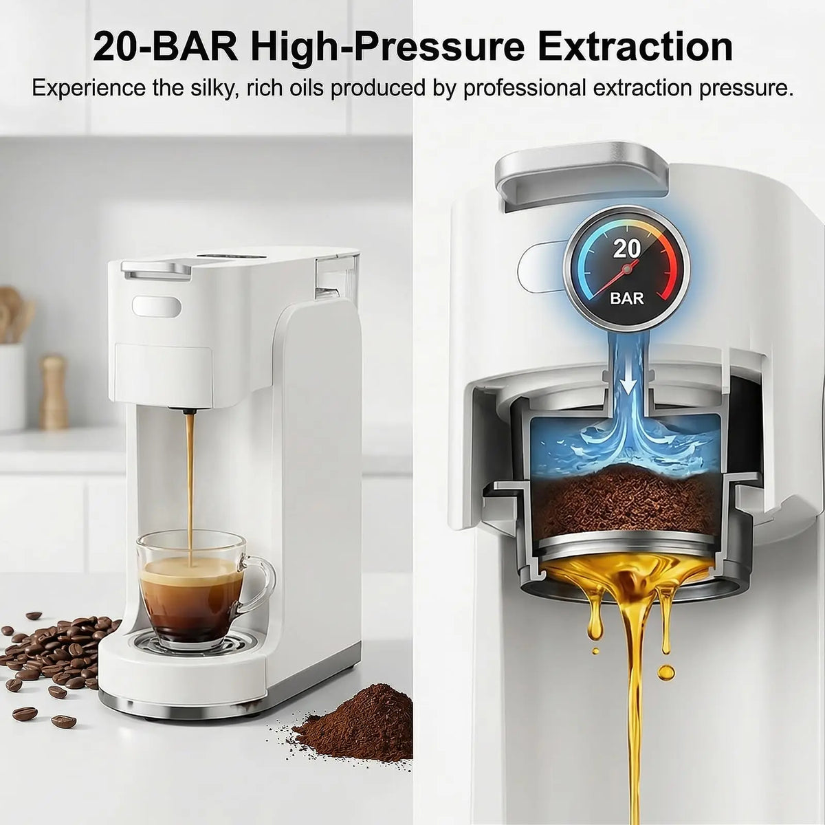 Single-Serve Coffee Maker, in Hot and Iced Coffee Machine — product view 4