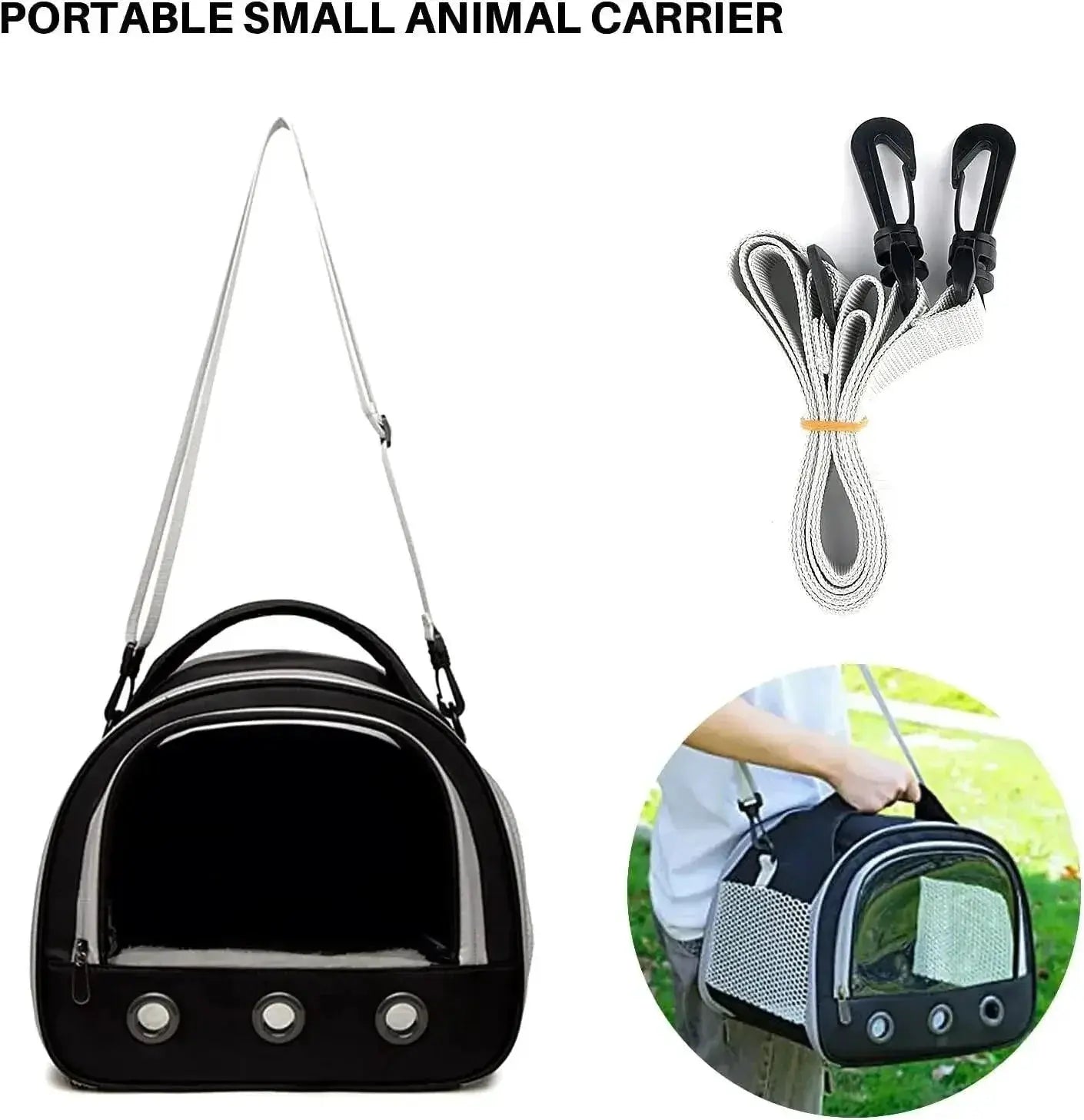 PawVoyage Portable Small Animal Carrier Bag Easy Transport
