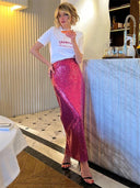 Sequin Maxi Skirt: Glamorous High Waist Glitter Elegance