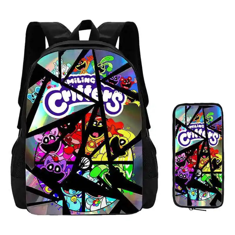 Durable Kids Anime Backpack Set for School — pencil bag
