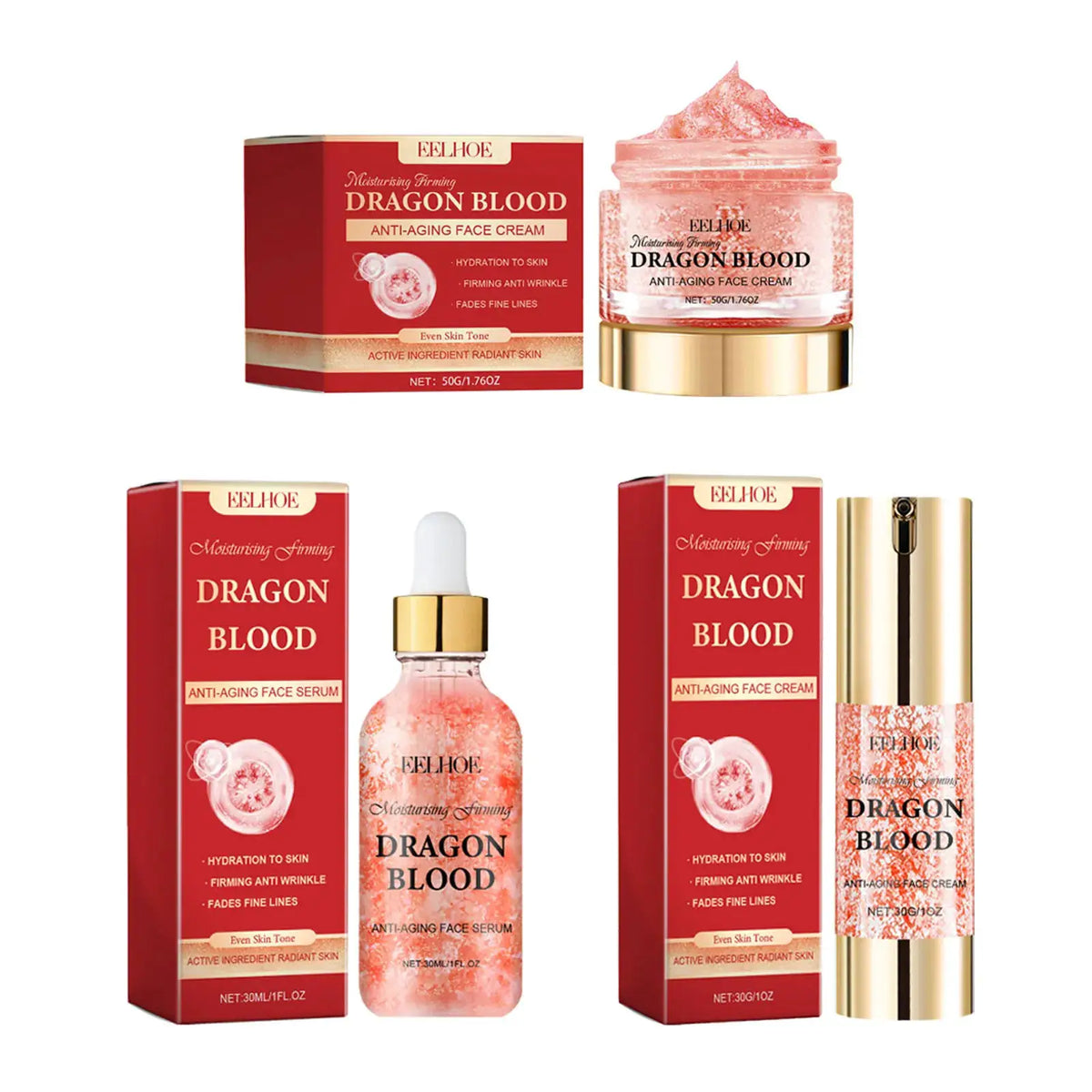Dragon Blood Cream Facial Moisturizer Face Rejuvenation Hyaluronic Acid Repair Serum Moisturizing Nourishing Skin Care Products